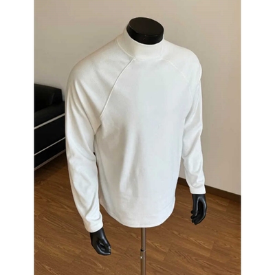 白色半高领德绒打底衫男款