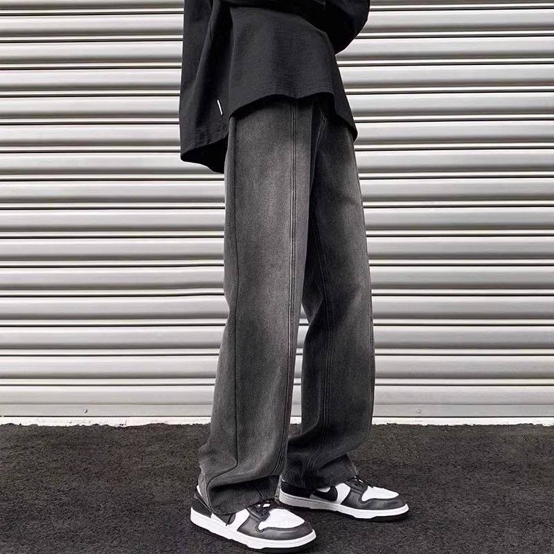 美式牛仔裤男渐变复古高街潮牌休闲直筒裤子春季新款vibe高街长裤,男装,中山装,淘宝优惠券,粉丝福利购,淘宝优惠卷