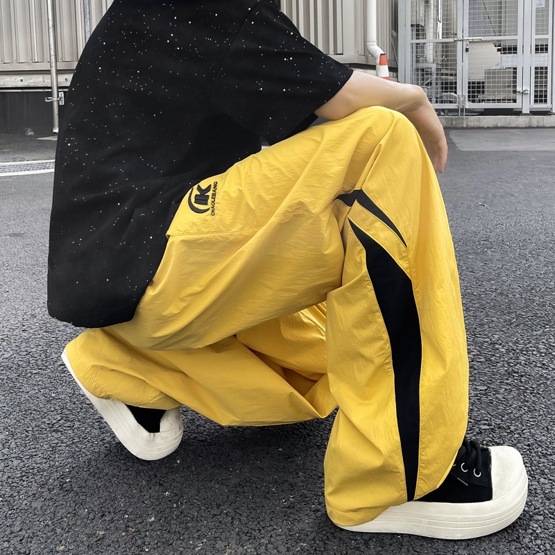 彩色多巴胺三条杠工装裤