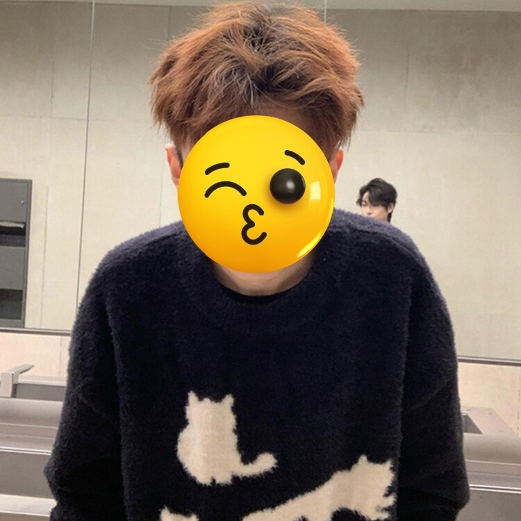 黑色猫咪图案毛衣男秋冬马海毛圆领针织衫内搭可外穿美式慵懒外套