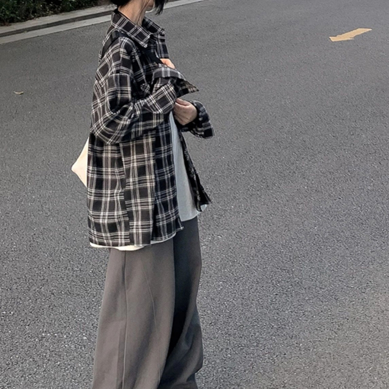 美式格子衬衫男少年感穿搭