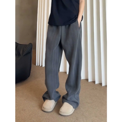 深灰色斑马纹弯刀卫裤男款