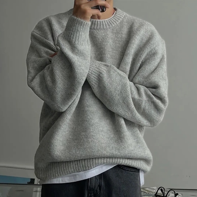 美式加厚保暖软糯针织衫男款