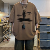 vintage男士 短袖 t恤男夏季 美式 潮牌潮流半袖 上衣ins超火纯棉体恤