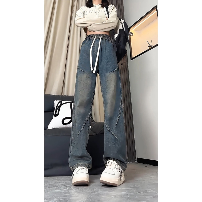 美式复古牛仔裤男春秋款