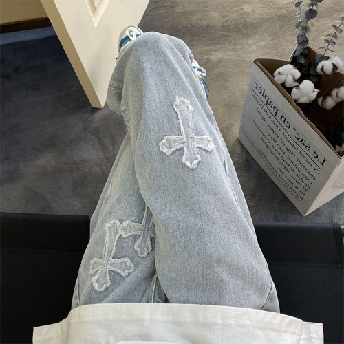 欧美高街vibe裤子ins潮牛仔裤