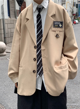 2021春季新款夹克男dk学院风西服
