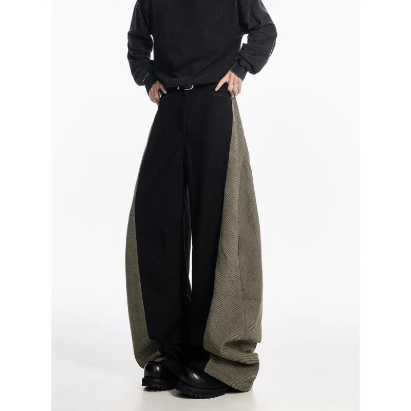 裤子男2025秋冬新款阔腿弯刀裤宽松直筒痞帅高级感休闲百搭长裤潮,男装,卫裤,淘宝优惠券,粉丝福利购,淘宝优惠卷