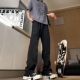 子男士 高个子直筒裤 春季 坠感痞帅vibe美式 速干裤 美式 新款 微喇西裤