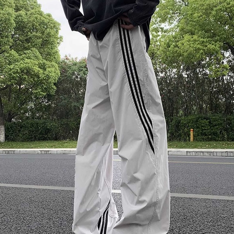 美式条纹速干裤子男夏季薄款