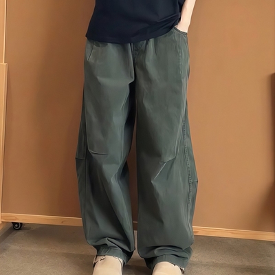 美式cleanfit军绿色弯刀工装裤