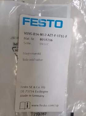 FESTO全新原装电磁阀VUVG-B14-M52-AZT-F-1T1L-F 8058216现货拍下