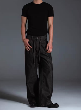 2026高街新款剑道双褶原牛13盎司A字宽松廓形 优雅差异化通勤男女