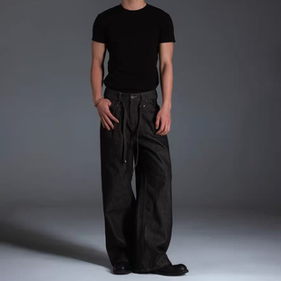 2026高街新款剑道双褶原牛13盎司A字宽松廓形 优雅差异化通勤男女