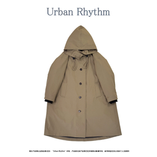 UrbanRhythm高定25冬季 90白鹅绒廓形休闲桑蚕丝连帽鹅绒服羽绒服