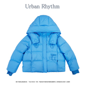 宽松羽绒服女90白鸭绒加厚保暖2025新款 Urban Rhythm可脱卸帽短款