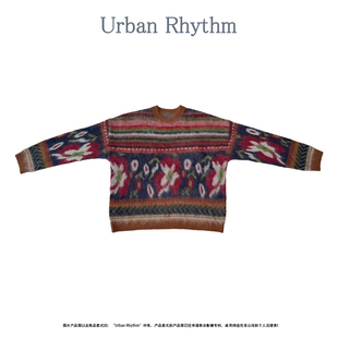 Urban rhythm柔软山羊绒拉绒 费尔岛复古慵懒毛衫绵羊毛套头毛衣