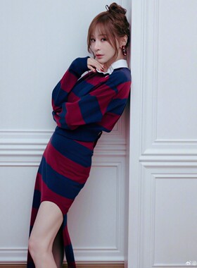 日本offcat王心凌同款条纹针织衫半身裙两件套女2025新款春秋套装