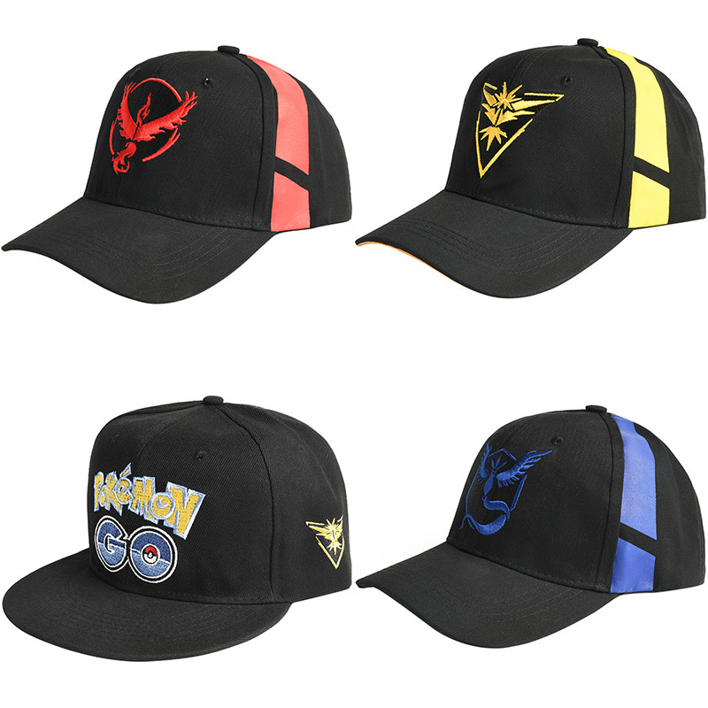 神奇宝贝pokemon go棒球帽嘻哈鸭舌帽男女遮阳帽休闲动漫防晒春游