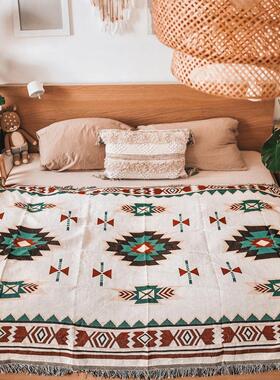 新疆云南内蒙民宿木屋毯子民族风沙发休闲毯复古盖毯波西米亚