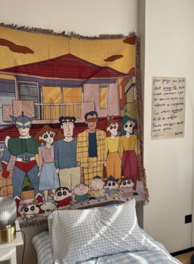 日本动漫 春日部 野原家 蜡笔小新的家 动感超人 书桌 影音室挂毯