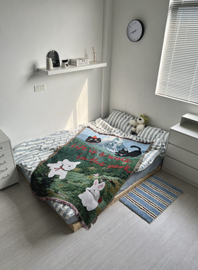 治愈系！西高地狗狗 毯子｜ins博主同款复古午睡毯