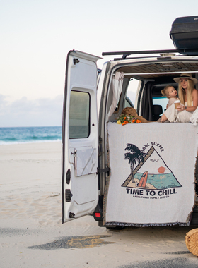 Time to Chill 椰岛热带时光 毯子露营野餐毯 冲浪店沙滩巾