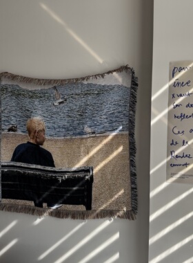 北欧丹麦哥本哈根电影男孩风景鸽子沙滩治愈系风景卧室布置挂毯