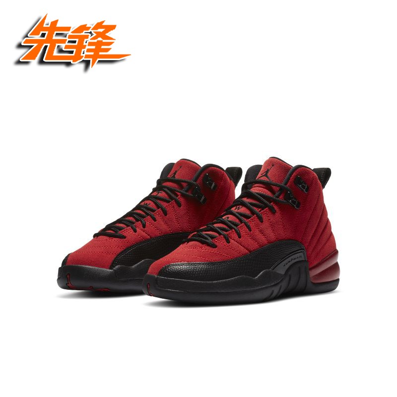 耐克 AIR JORDAN 12 乔12黑红反转 AJ 12青少年篮球鞋 153265-602