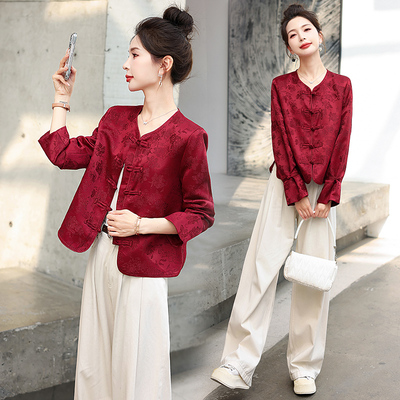 新中式国风盘扣短外套女