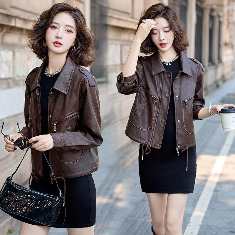 复古皮衣外套女高级感2025春秋季新款炸街机车服流行夹克上衣短款