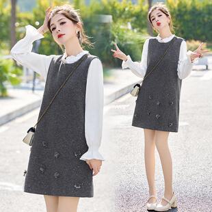 2025新款春秋小香风套装女气质名媛高端毛呢马甲背心裙穿搭两件套