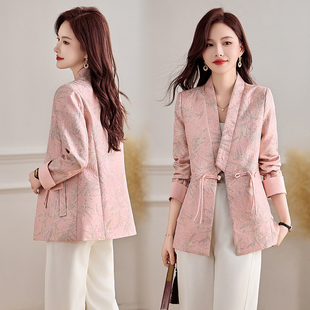 新中式国风外套女2025春季新款高端气质提花时尚年轻唐装上衣洋气