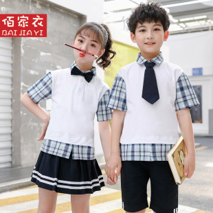 幼儿园服夏季 毕业照六一合唱演出2017 新款 英伦风班服学生校服夏装