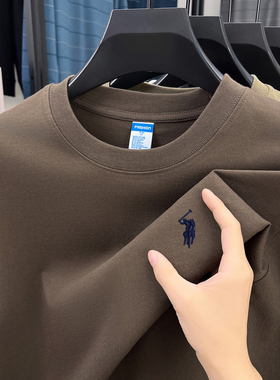 【奥莱一折专区】保罗100纯棉长袖圆领T恤男士秋季小马标简约卫衣