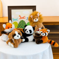 Cute lion dolls, red panda plush toys, fox dolls, raccoons, giant panda dolls, magnetic fridge magnets thumbnail 7