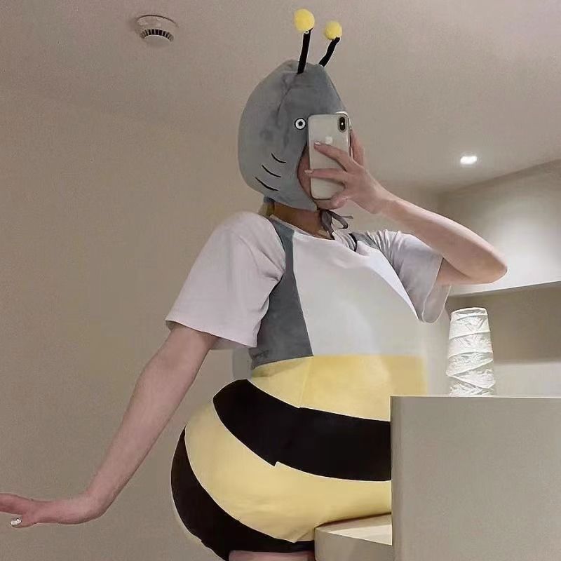 bee鲨蜜蜂人偶鲨鱼服装玩偶搞怪衣服套装可穿戴创意演出儿童成人