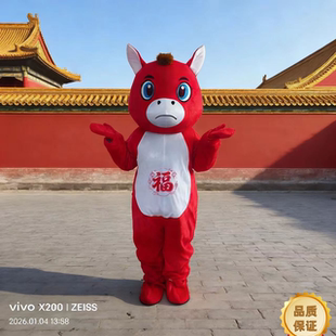 马年吉祥物卡通人偶服成人表演服2026哭哭马年会活动玩偶服装