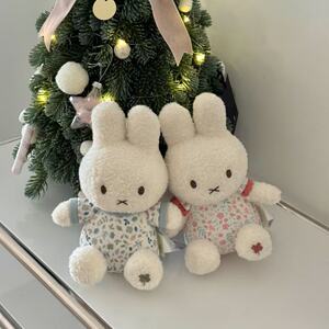 日本SELUMB荷兰联名粉蓝鸢尾花米菲毛绒公仔幸运草碎花miffy礼物
