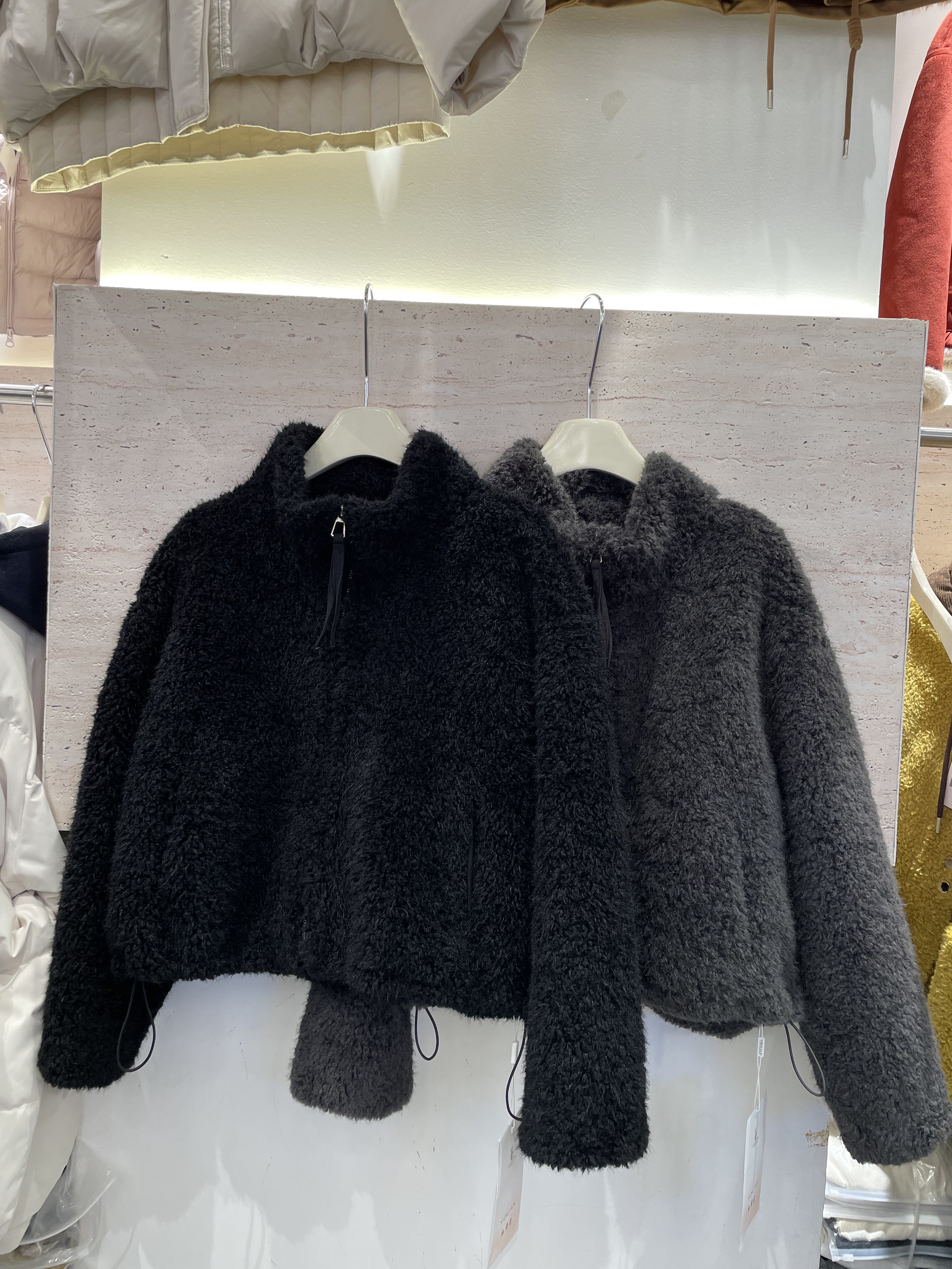 依蒂莲25B-78冬韩版立领拉链羊羔毛宽松显瘦百搭小个子洋气女上衣