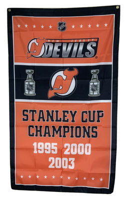 外贸冰球新泽西魔鬼旗帜车旗系列NHL New Jersey Devils Car Flag