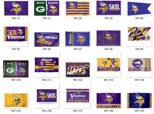 外贸货源明尼苏达维京人球迷旗帜NFLMinnesota Vikings Flag