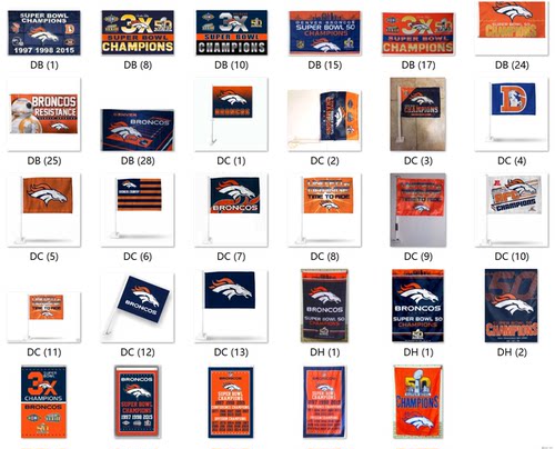 丹佛野马旗帜NFL Denver Broncos super bowl champions Flag