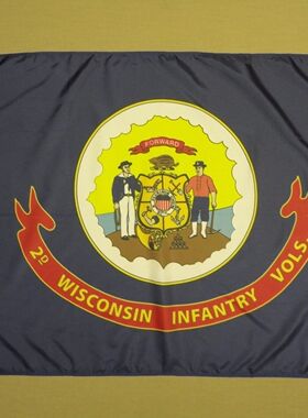 外贸户外旗帜2nd Wisconsin Infantry Regiment Historical FLAG