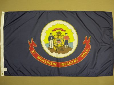 外贸户外旗帜2nd Wisconsin Infantry Regiment Historical FLAG