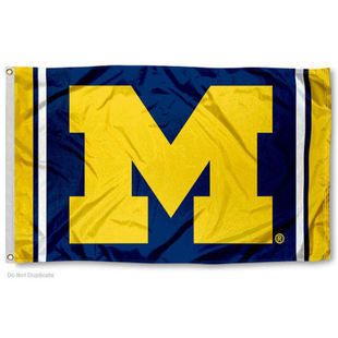 外贸货Michigan Wolverines Jersey Stripes Flag亚马逊WISH EBAY
