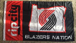 EBAY热卖 外贸货源开拓者球迷旗帜Blazers Flag亚马逊WISH