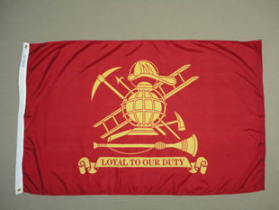 Fireman Firefighters Red Yellow Maltese Cross Printed Flag