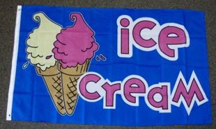 ICE CREAM FEET ADVERTISING BANNER SIGN Flag亚马逊WISH EBAY