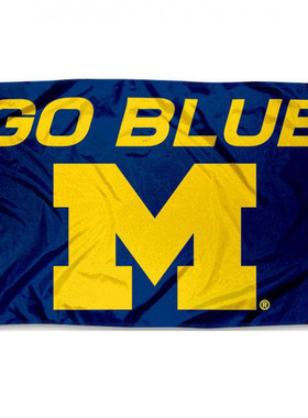 外贸货源大学狼獾NCAA Michigan Wolverines Flag亚马逊WISH EBAY